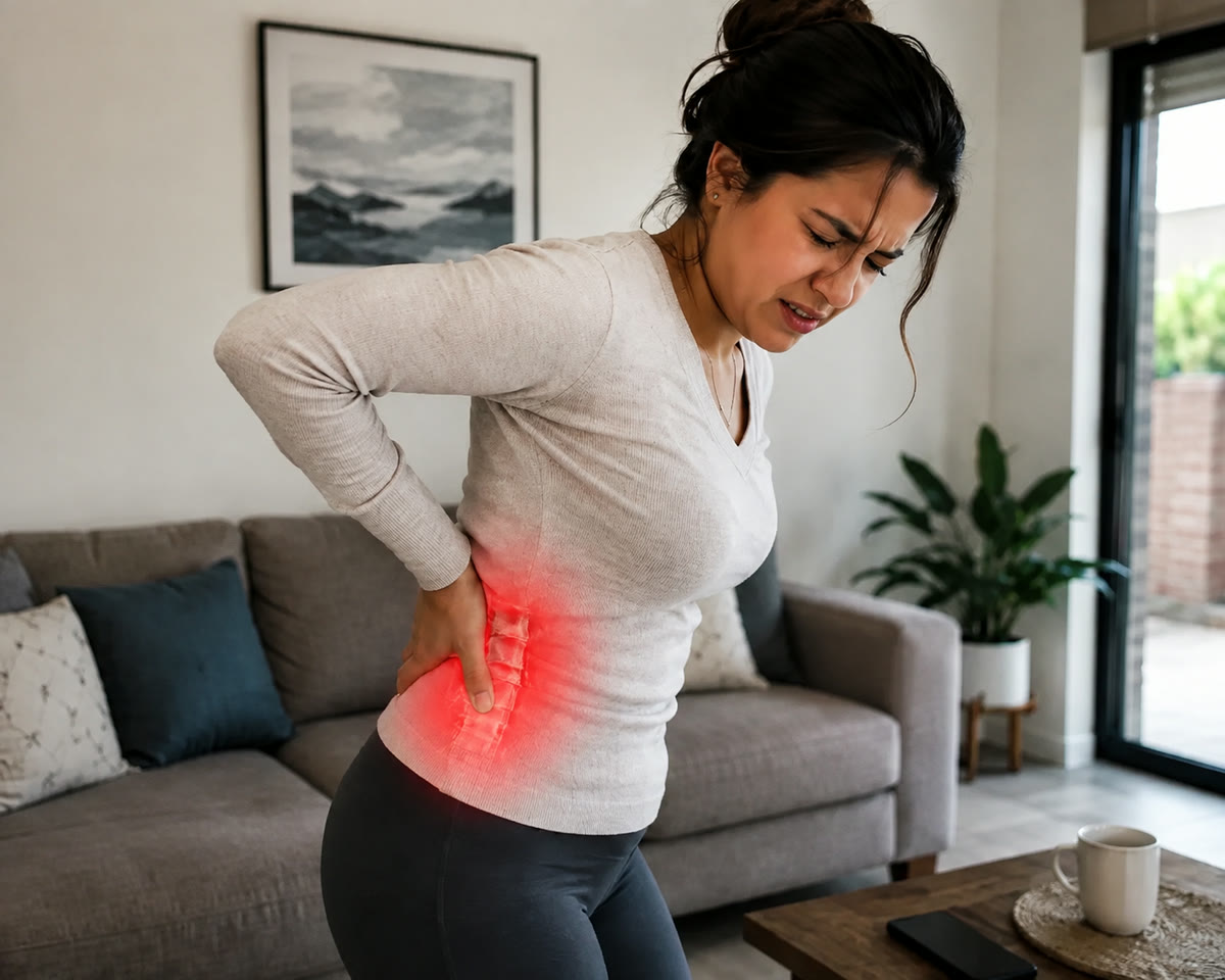 Persona con dolor lumbar