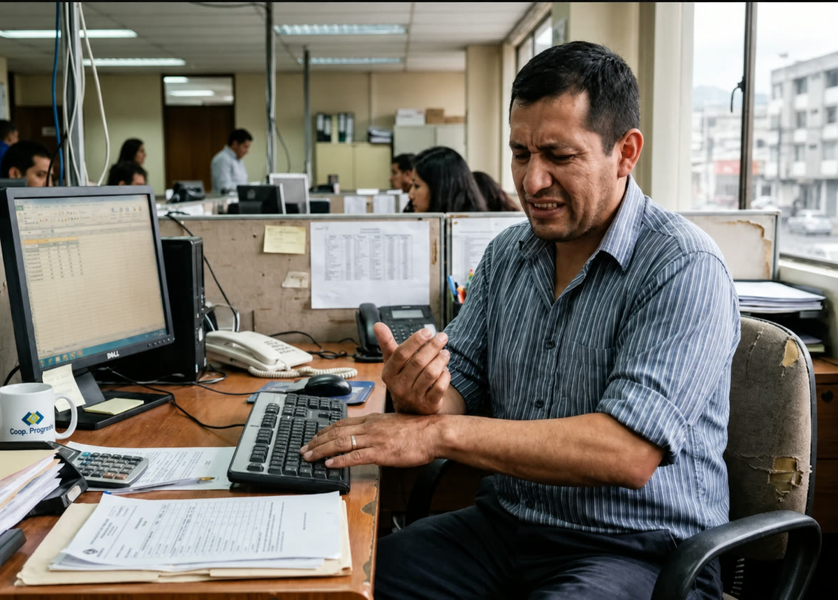 Persona con dolor en la mano
